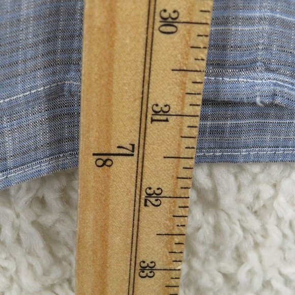 andrew david* Men's Long Sleeve Button Down Curved Hem Pocket Shirt~ Size Large - Picture 8 of 11